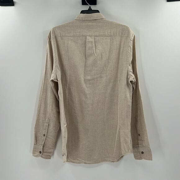 J. Crew Men's Brushed twill shirt - Cream Heather - Medium - NWT - Picture 7 of 7